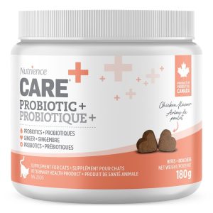 Supplément Probiotiques pour Chats, Bouchées au Poulet, 180g – Nutrience Care