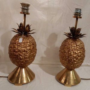 1970′ Paire de Lampes Ananas