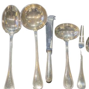 Christofle : Ménagère métal argenté « Perles » 66 pièces