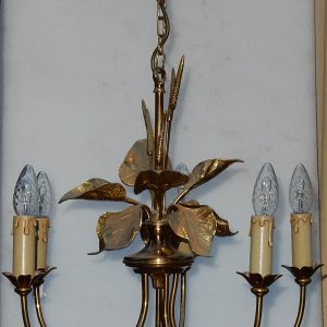 1970′ Lustre aux Plantins Style Maison Jansen