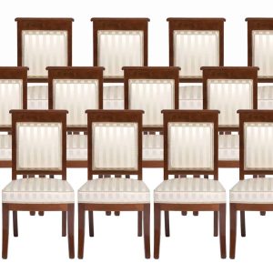 Suite de douze chaises d&rsquo;époque Empire