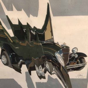 CESAR Compression de Bugatti Lithographie signée et datée 1971 numéro 23 / 200