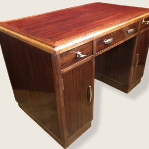 Bureau Art Déco à Caissons En Palissandre, Trois Tiroirs En Façade