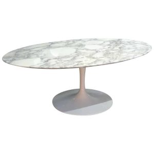 Eero Saarinen & Knoll International – table basse ovale « tulipe » en marbre