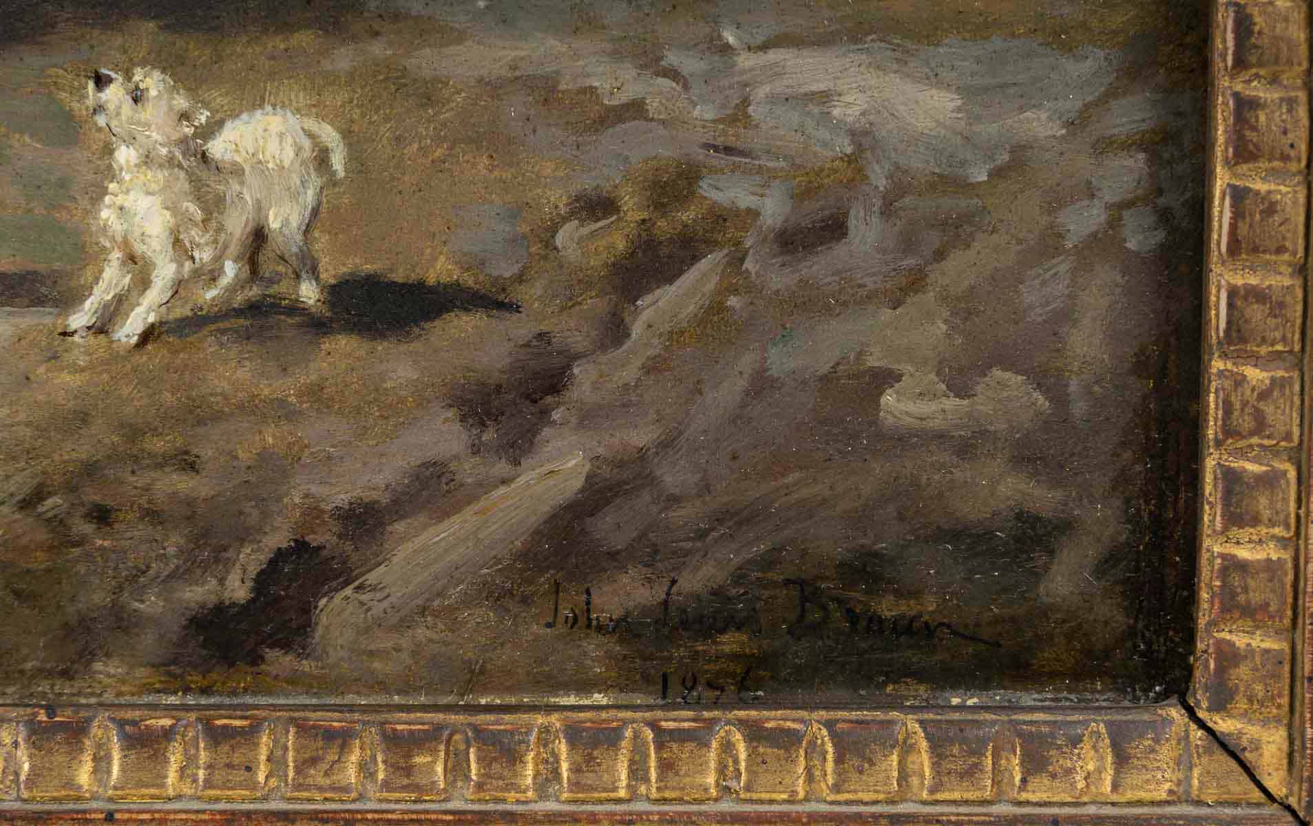 John Lewis Brown (1829-1890) La Grisette, La Vivandière et les Cavaliers huile sur bois vers 1856 – Image 3