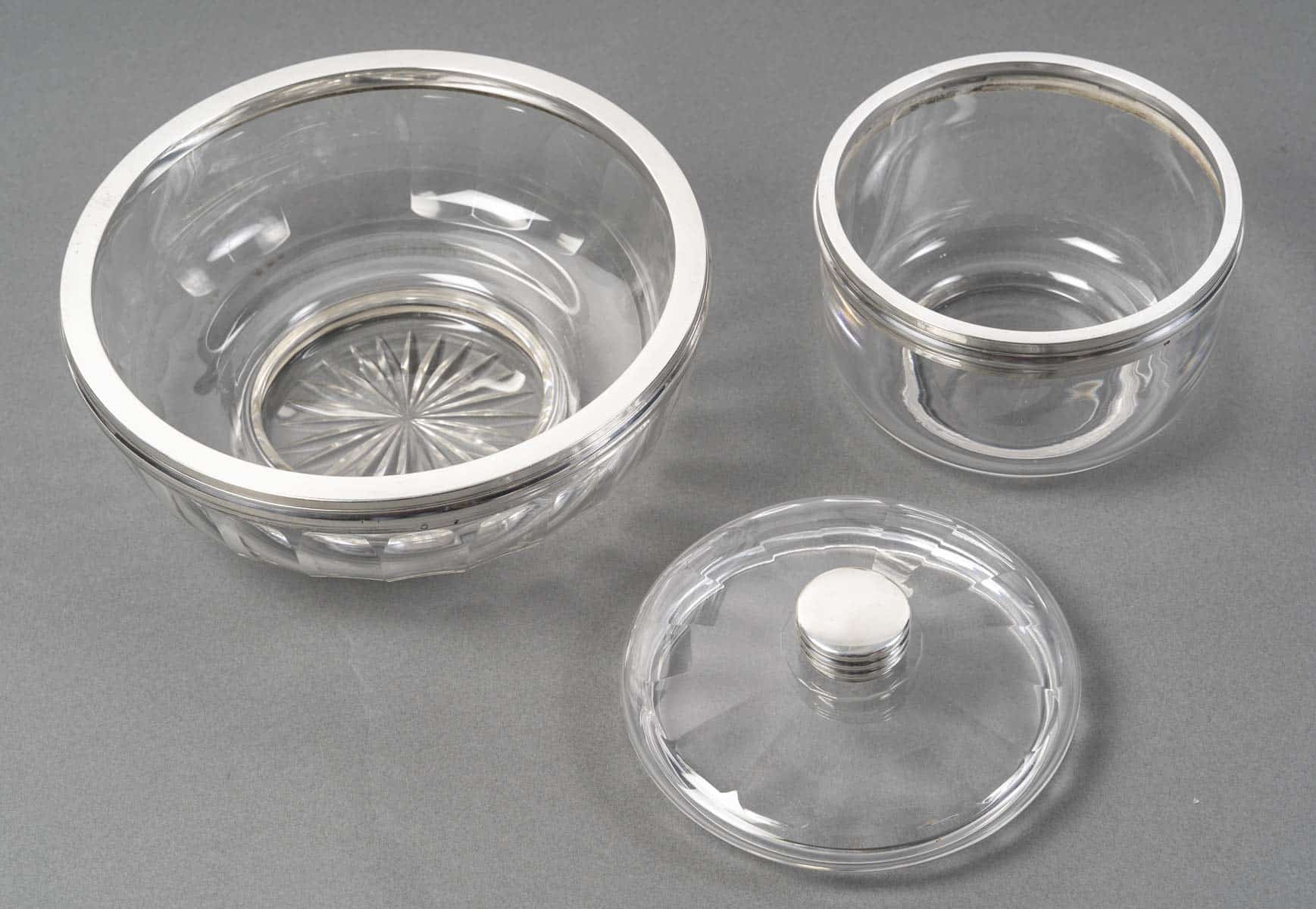 BACCARAT – BOL A CAVIAR EN CRISTAL TAILLE DEUX PIECES XXè ART DECO – Image 8