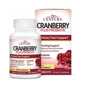 21st Century Probiotique Cranberry Plus 60 comprimés