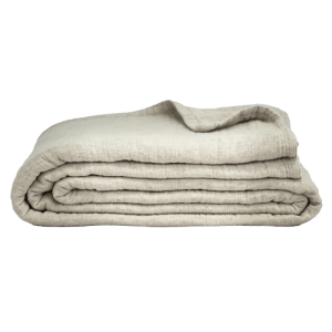 Couvre-Lit Lin et Coton Naturel LINEO, 240x260cm | Haomy