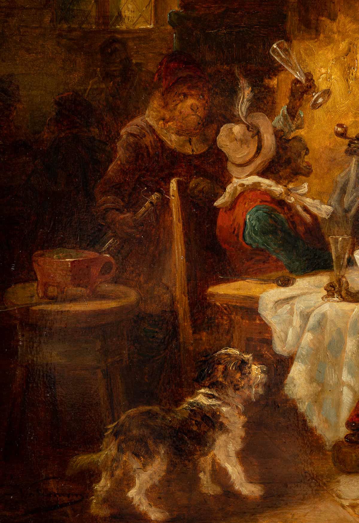 Zacharie Noterman (1820-1890) La Taverne des Singes huile sur bois vers 1860 – Image 3