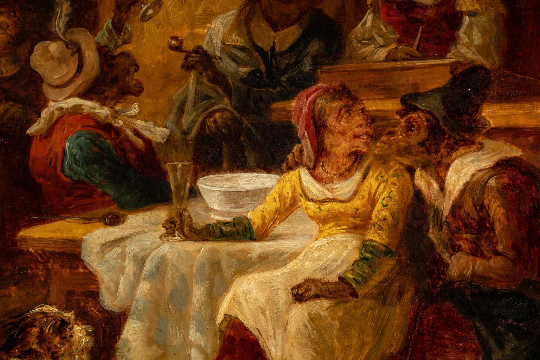 Zacharie Noterman (1820-1890) La Taverne des Singes huile sur bois vers 1860 – Image 4