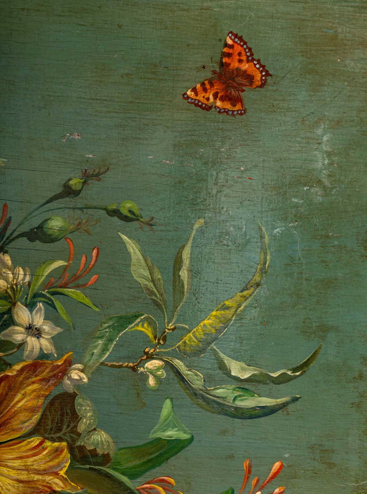 Bouquet de Fleurs sur un Entablement en Pierre huile sur panneau vers vers 1880-1890 – Image 4