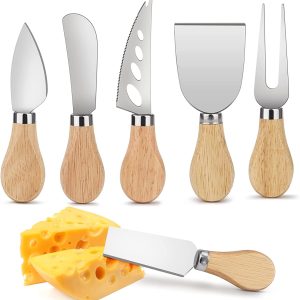 Ensemble Couteau a Fromage 6 pieces Manche Bois