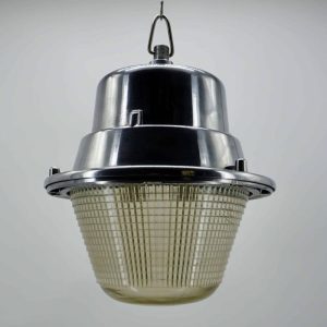 Lampe industrielle aluminium et verre