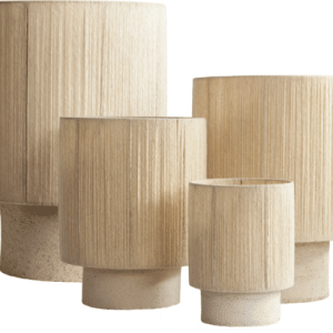 Lampe Blanche en Laine Tendue KALE, Différentes Tailles | Maison de Vacances