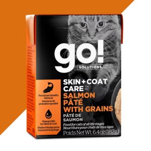 Tetra Pak pour Chat – Pâté de Saumon, 182g – Go! Peau + Poils