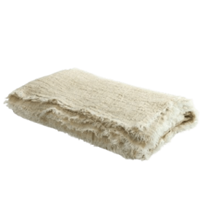 Rideaux / Plaid Crépon de Lin Fior Di Latte, 160x250cm | Maison de Vacances