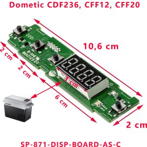 épuisé fini – Platine SP-871-DISP-BOARD-AS-C de commande pour les glacières CDF236, CFF12, CFF20  Dometic