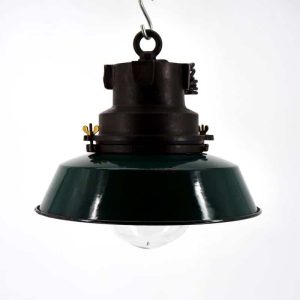 Lampe industrielle GDF – émail et verre