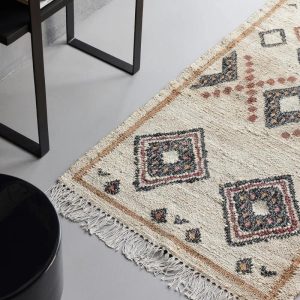 Tapis à motifs Beige Kesh, Différentes tailles | House Doctor