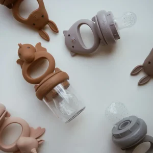 Lot Tétines Grignoteuses Gris | Konges Slojd