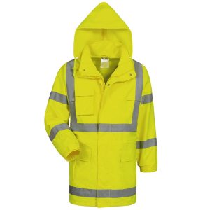 Veste imperméable, de haute visibilité fluorescent