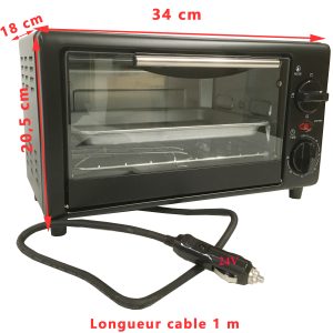 Mini four 8 litres 2 résistances 300 W 24V